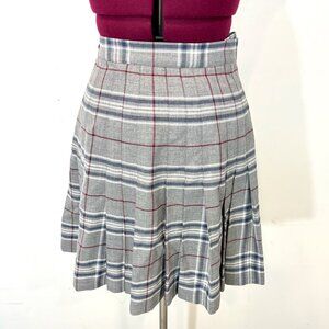 TFS Shop Wool Plaid Kilt Mini Plaid Skirt Gray sz  S